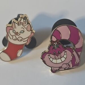 Disney Seasonal Mistery Enamel Pin Cheshire And Marie Cats